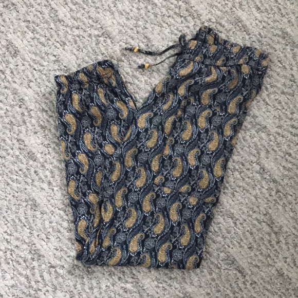Zara Intimates & Sleepwear Zara Silk Paisley Jogger Pajama Pants